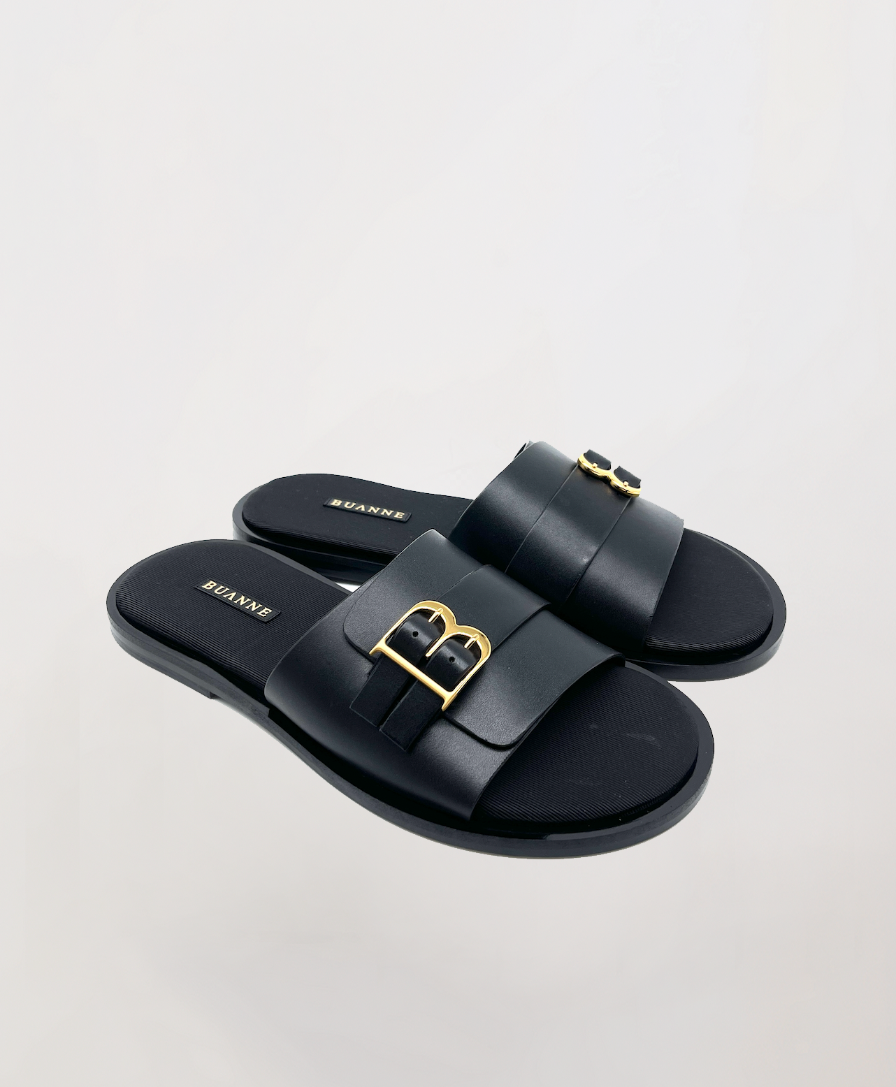 MATT - Men's Leather Slide (Black)