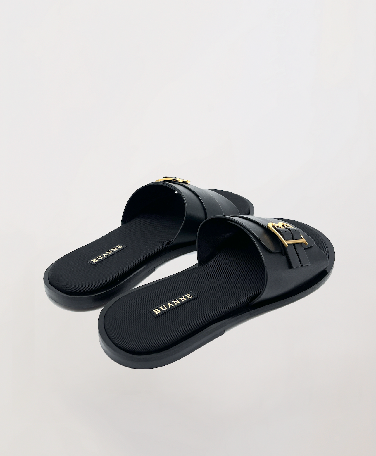 MATT - Men's Leather Slide (Black)