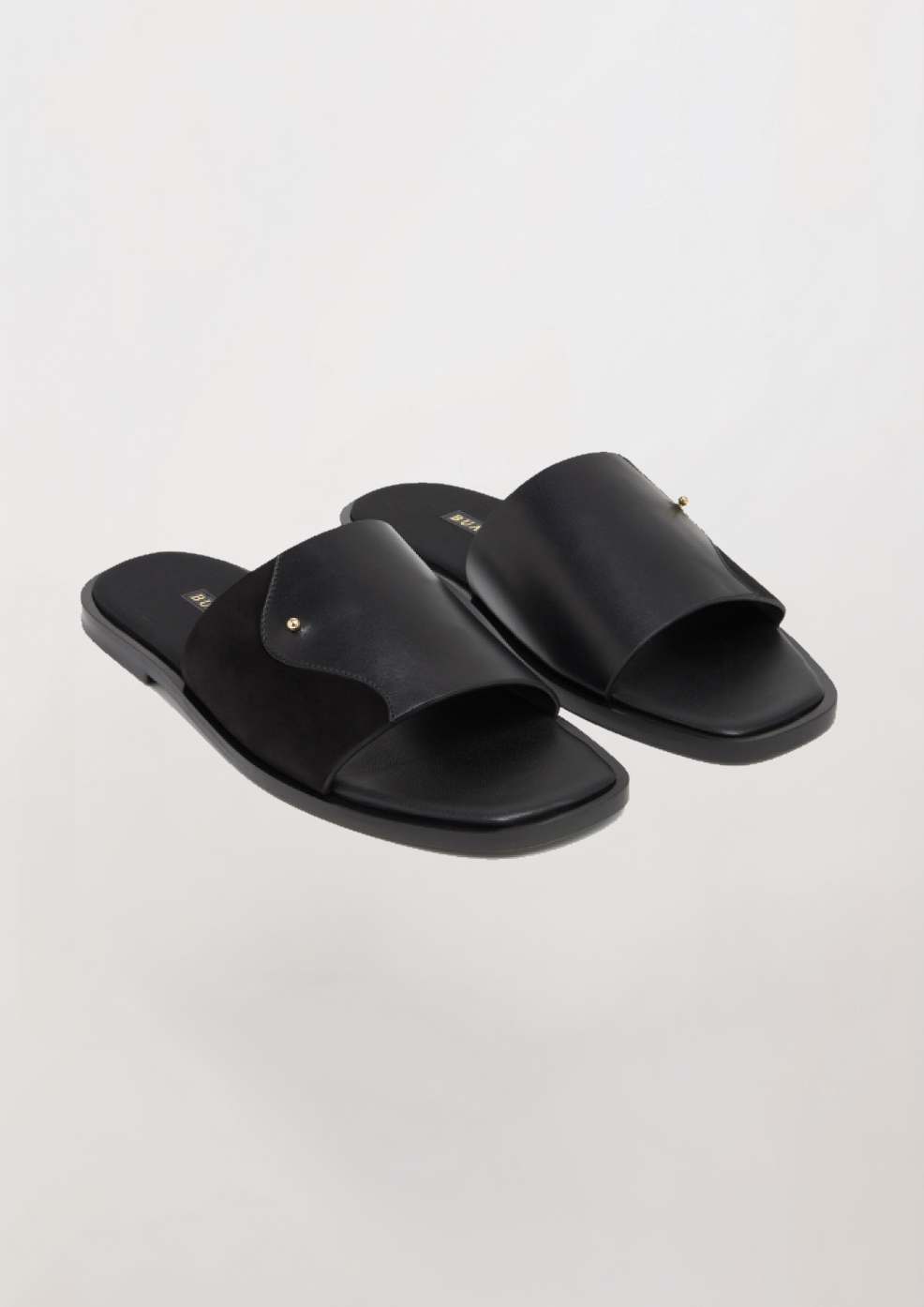 TARMA - Men's Leather Slide (Black)