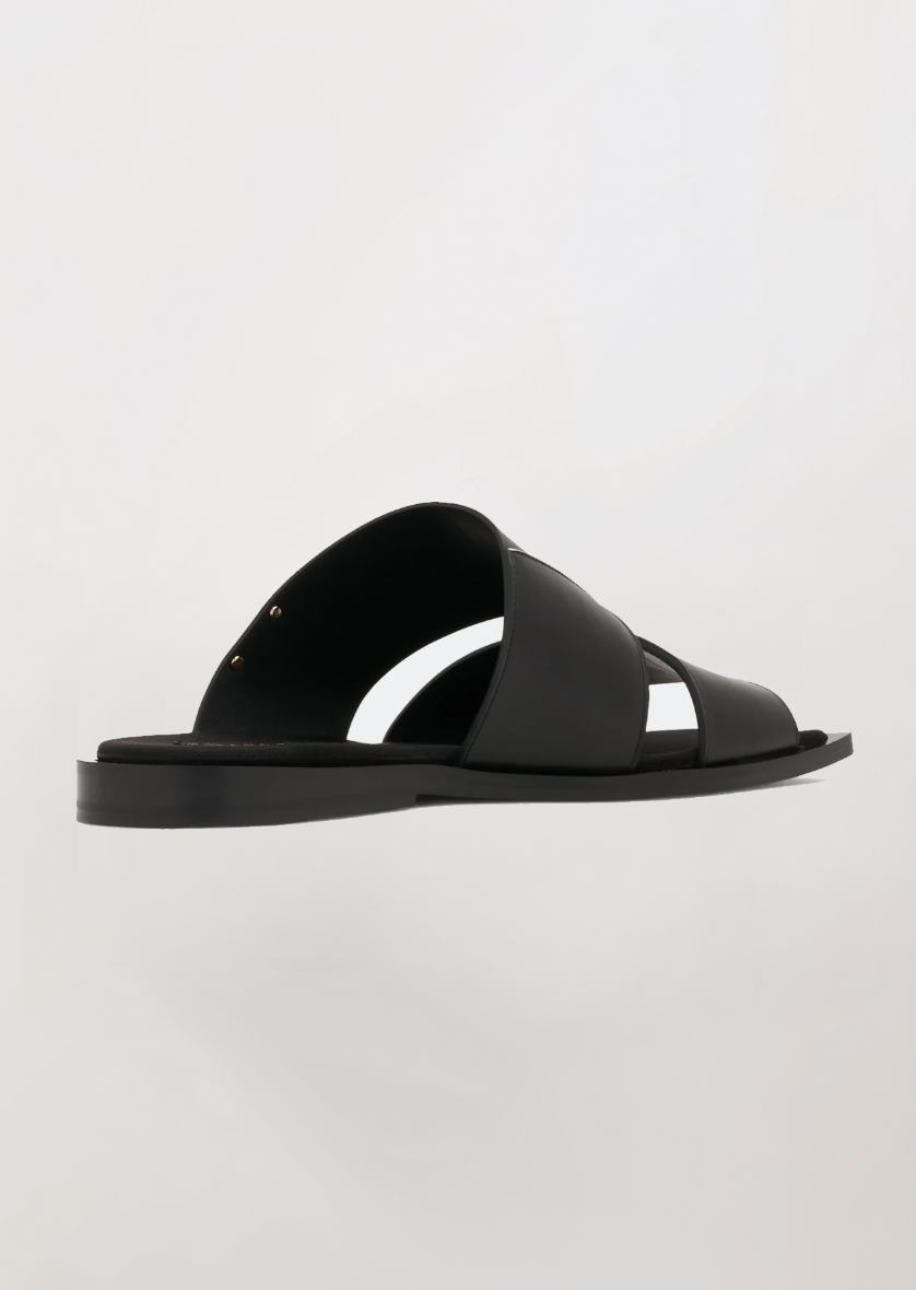 TUMBES - Men's Leather Sandal (Black)